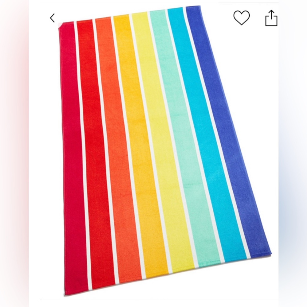 Rainbow beach towel pride